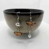 Natural Orange Stone Earrings