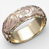 Bague en Or avec Fleur Rose Vintage