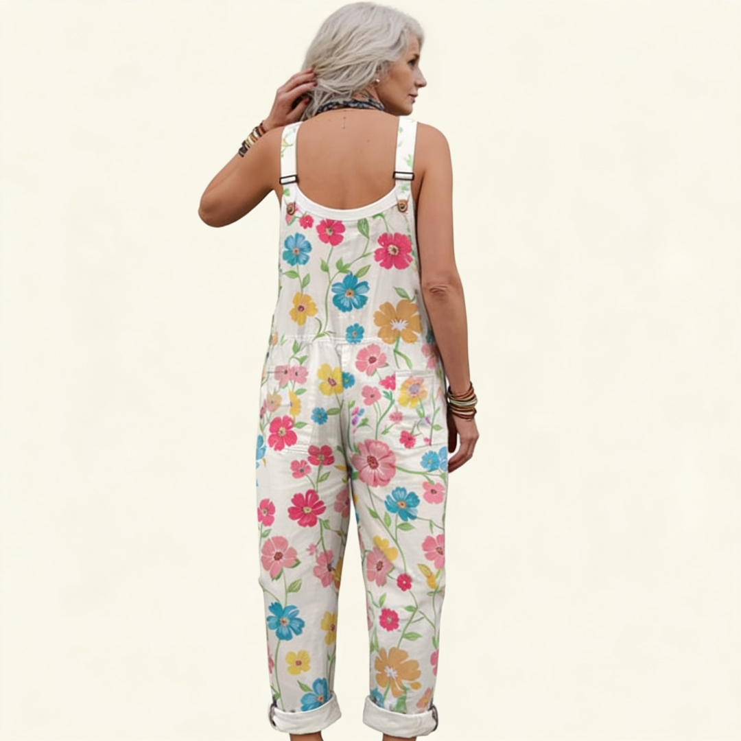 Capucine | salopette fleurs printanières
