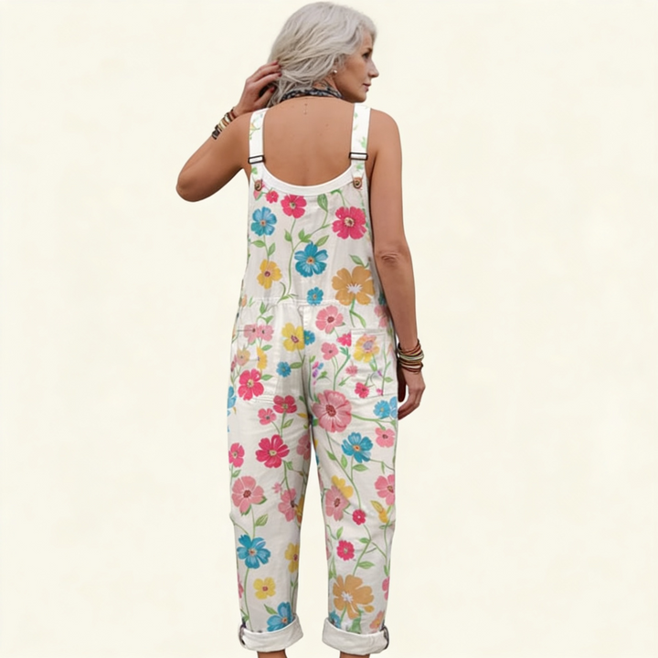 Capucine | salopette fleurs printanières