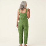 Eugénie | salopette vert texturé naturel