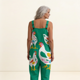 Apolline | salopette vert prairie ludique