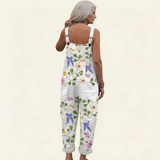 Madeleine | salopette cygne floral délicat