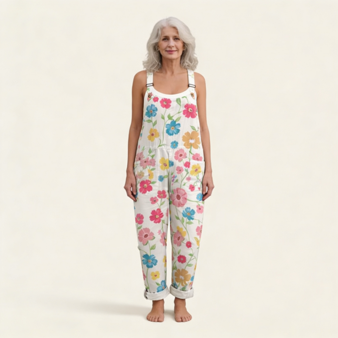 Capucine | salopette fleurs printanières
