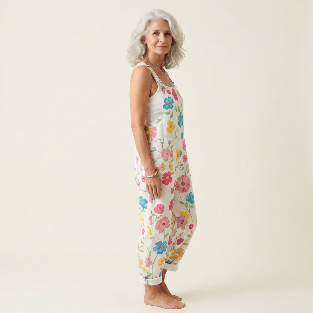 Capucine | salopette fleurs printanières