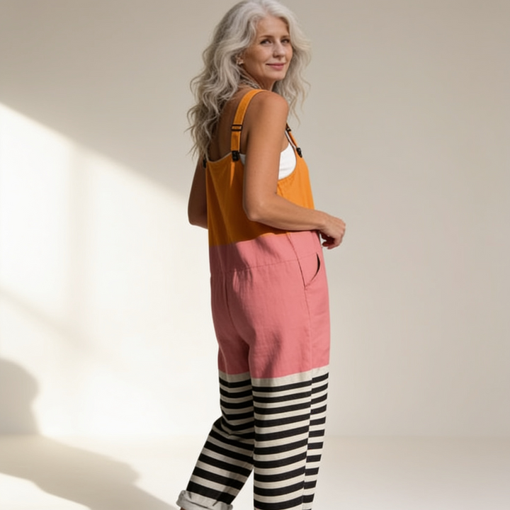 Isaline | salopette colorblock solaire moderne