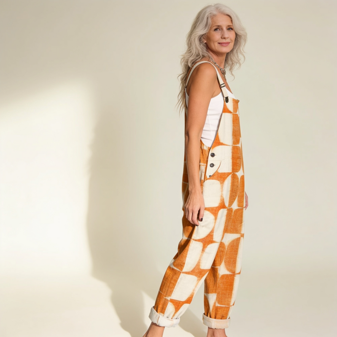 Cléophée | salopette motif solaire rétro