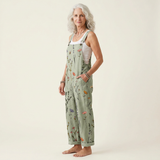 Claire | salopette fleurs sauge champêtre