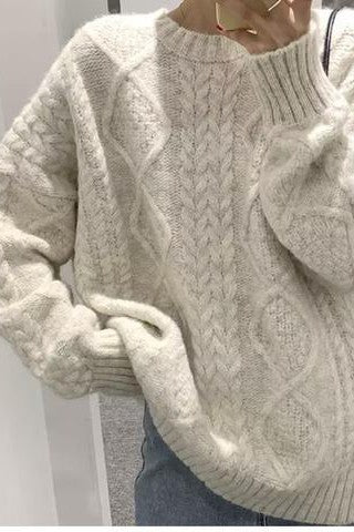 Olive a Bette's – Pull marin en grosse maille – photo 4