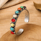 Multicolour Gemstone Charm Bracelet