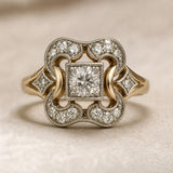 Vintage Zirconia Gold Ring