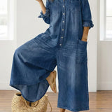 Fleur - Combinaison en Denim de Coton | Confort et Style