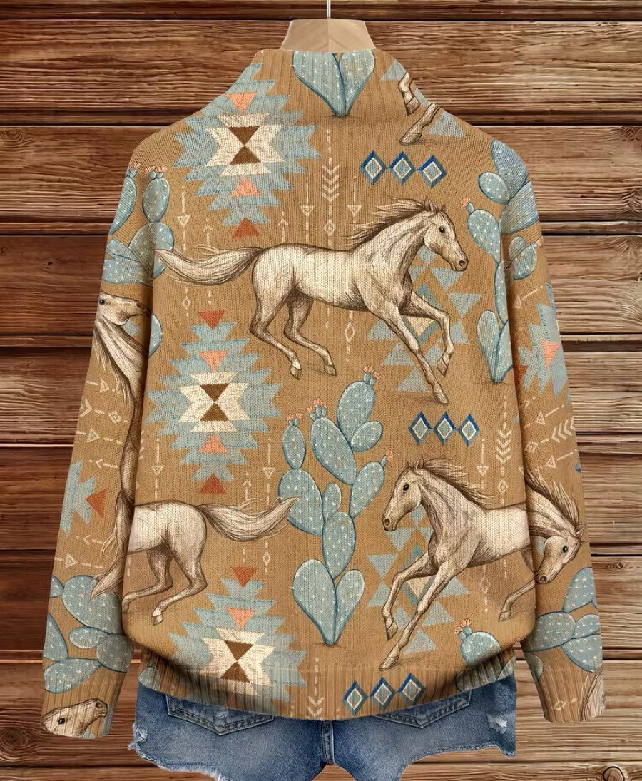 Perpetua – Gilet zippé à imprimé cactus – photo 5