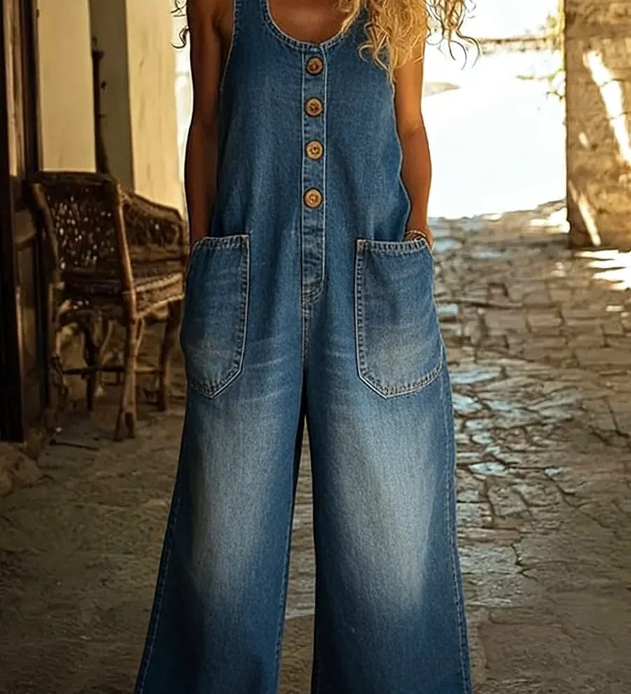 Chloé - Combinaison en Denim Lavé Vintage | Indispensable de la Saison