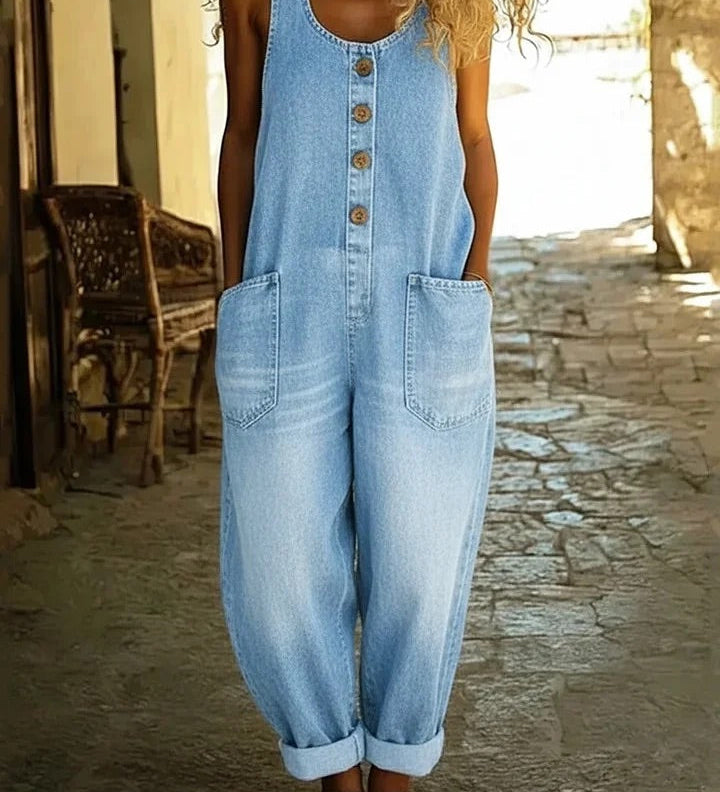 Chloé - Combinaison en Denim Lavé Vintage | Indispensable de la Saison