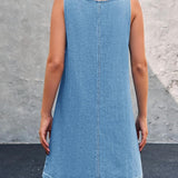 Irís - Robe Décontractée en Denim à Bretelles | Effet Silhouette