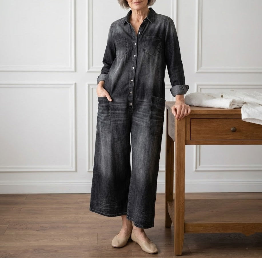 Fleur - Combinaison en Denim de Coton | Confort et Style
