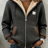 Bridgette | Veste à Capuche Texturée Effet Sherpa