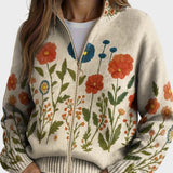 Wrenna - Cardigan zippé à fleurs sauvages